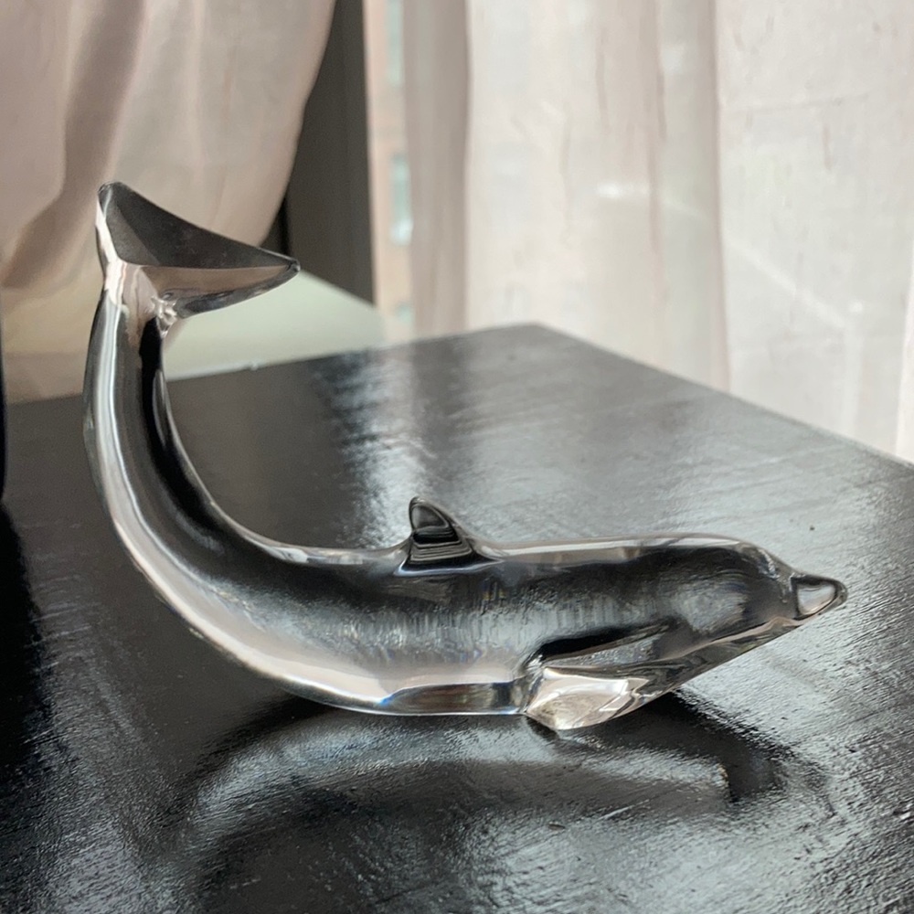 Baccarat crystal dolphin